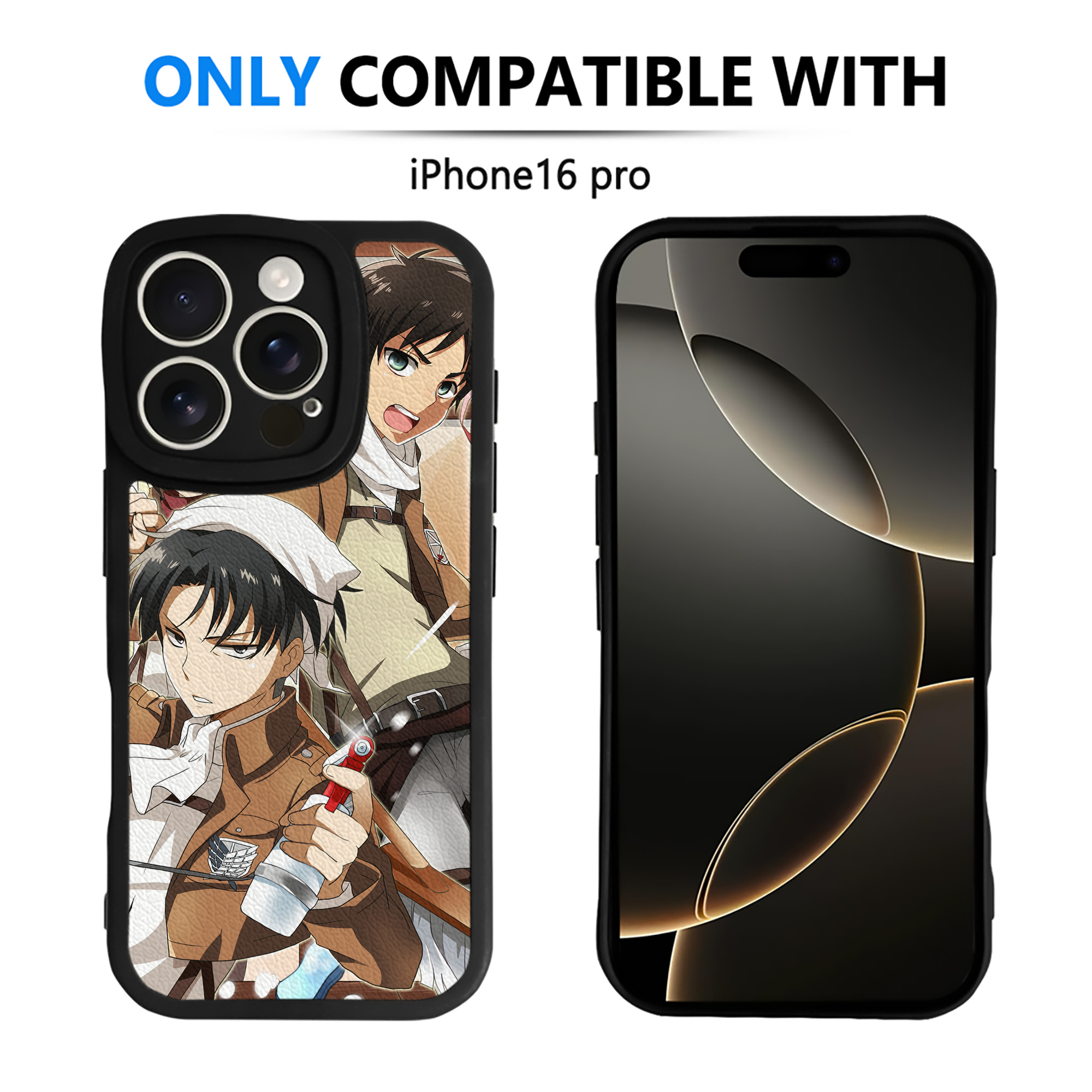 （画像用） 進撃の巨人 Attack on Titan 【iPhone 16シリーズ対応】シリコンスマホケース（レザー調） 材質：シリコン
